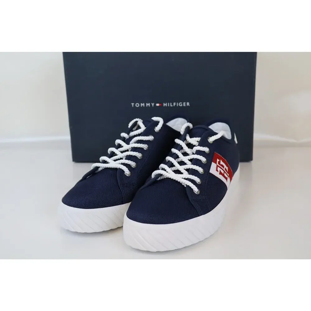 NEW Tommy Hilfiger Hartliy Sneakers Women's Navy Blue Low Top Lace Up Size 9.5M